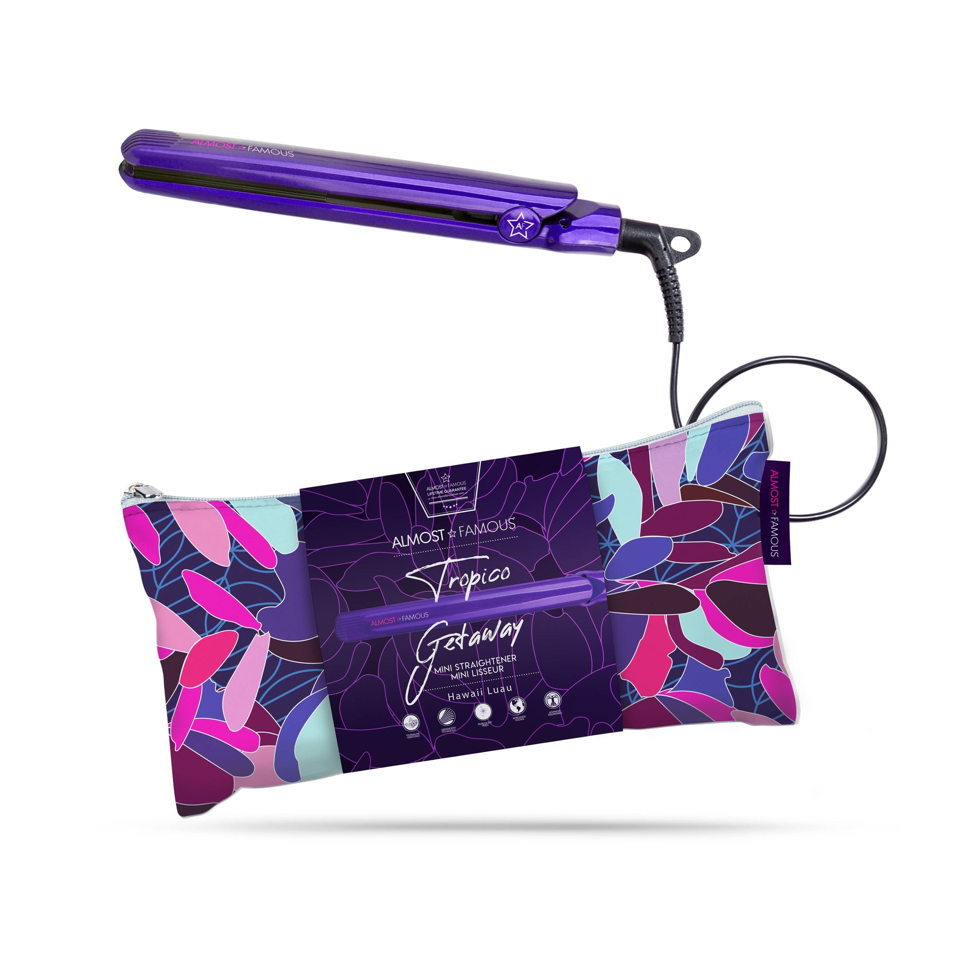 0.5" Mini Flat Iron with Travel Carrying Bag