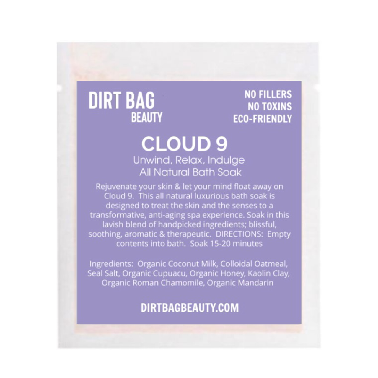 Organic Bath Soak- Cloud 9 (Single use)